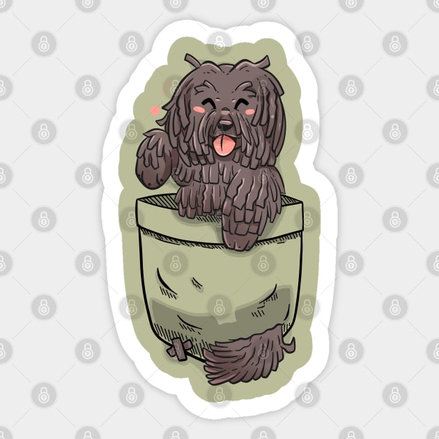 Pocket Cute Puli Dog Sticker by TechraPockets